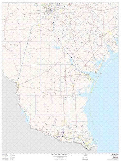 South Texas Wall Map by Map Sherpa