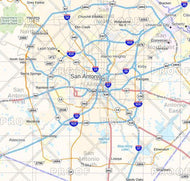 South Texas Wall Map by Map Sherpa