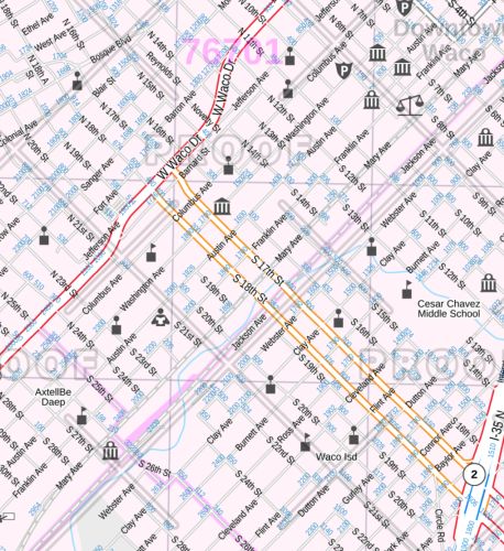 Waco Wall Map by Map Sherpa – Texas Map Store