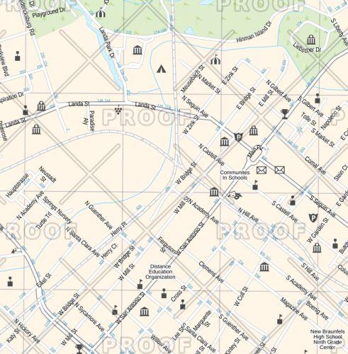 New Braunfels Wall Map by Map Sherpa