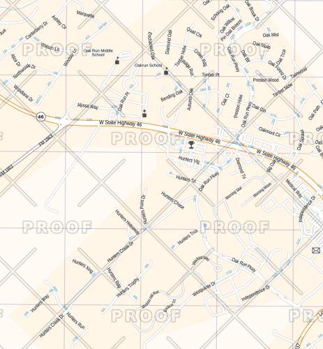 New Braunfels Wall Map by Map Sherpa