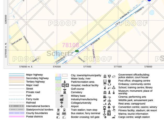New Braunfels Wall Map by Map Sherpa