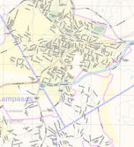 Temple Belton Killeen Wall Map by Map Sherpa