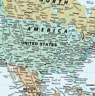 Classic World Wall Map with Flags by Globe Turner