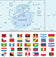 Classic World Wall Map with Flags by Globe Turner