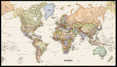 Legacy World Wall Map by Globe Turner