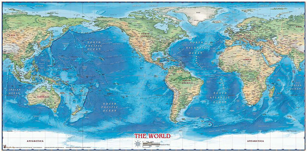 Compart Maps Decorative World Wall Map by Compart Maps – Texas Map Store