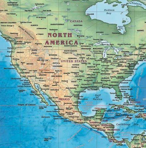 Decorative World Wall Map by Compart Maps