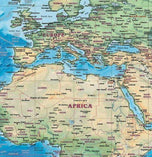 Decorative World Wall Map by Compart Maps
