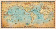 Antiqued World Wall Map by Compart Maps