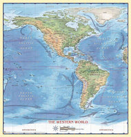 Western Hemisphere Wall Map