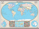 World Large Scale Wall Map by Kappa Map Group
