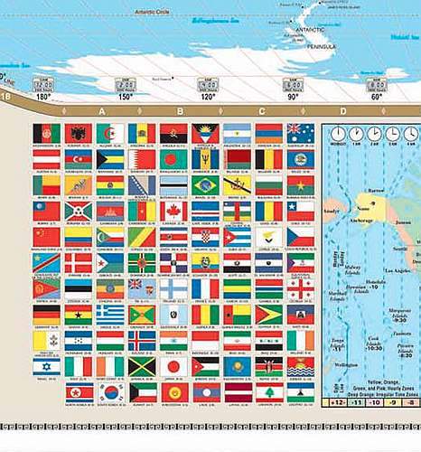 World Large Scale Wall Map by Kappa Map Group