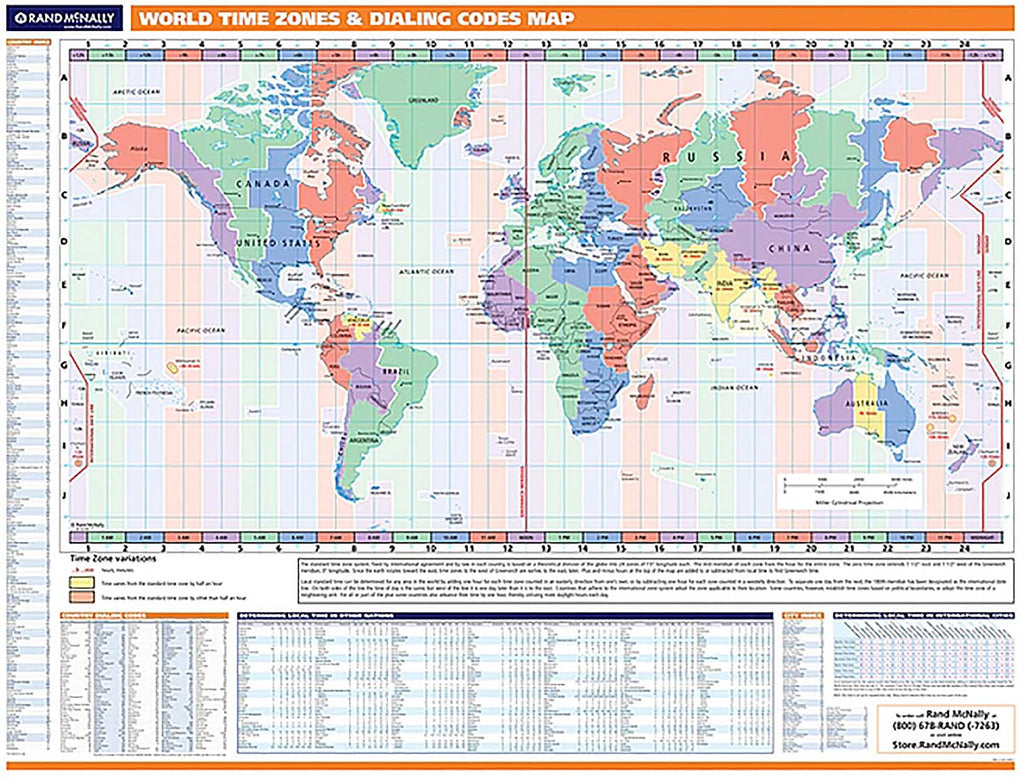 輸入盤 DVD TIME ZONE World Time Zone Map by Rand McNally – Texas Map Store