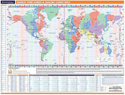 World Time Zone Map by Rand McNally