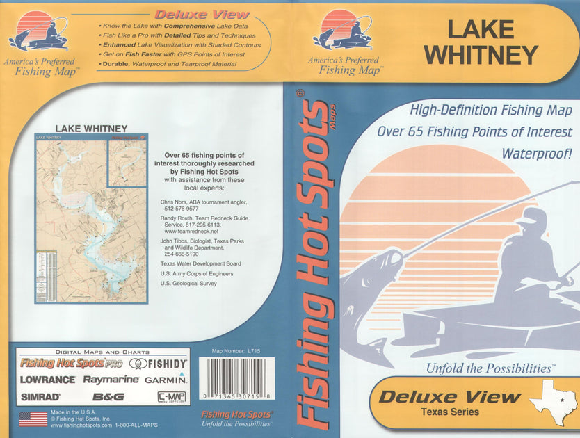 Lake Whitney Texas fishing map – Texas Map Store