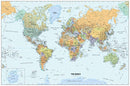 Classic Style World Wall Map by Globe Turner