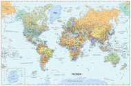 Classic Style World Wall Map by Globe Turner