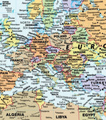 Classic Style World Wall Map by Globe Turner