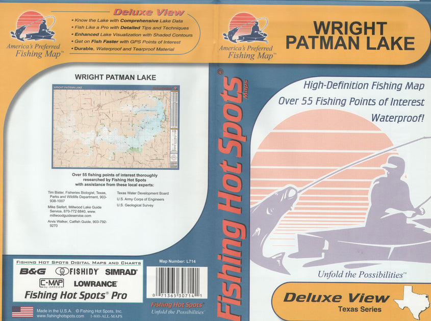 Wright Patman Lake Texas fishing map – Texas Map Store