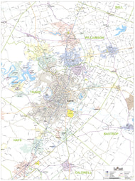Greater Austin Area Major Arterial Wall Map by True North Publishing