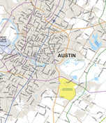Greater Austin Area Major Arterial Wall Map by True North Publishing