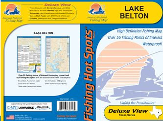 Belton Lake fishing map – Texas Map Store