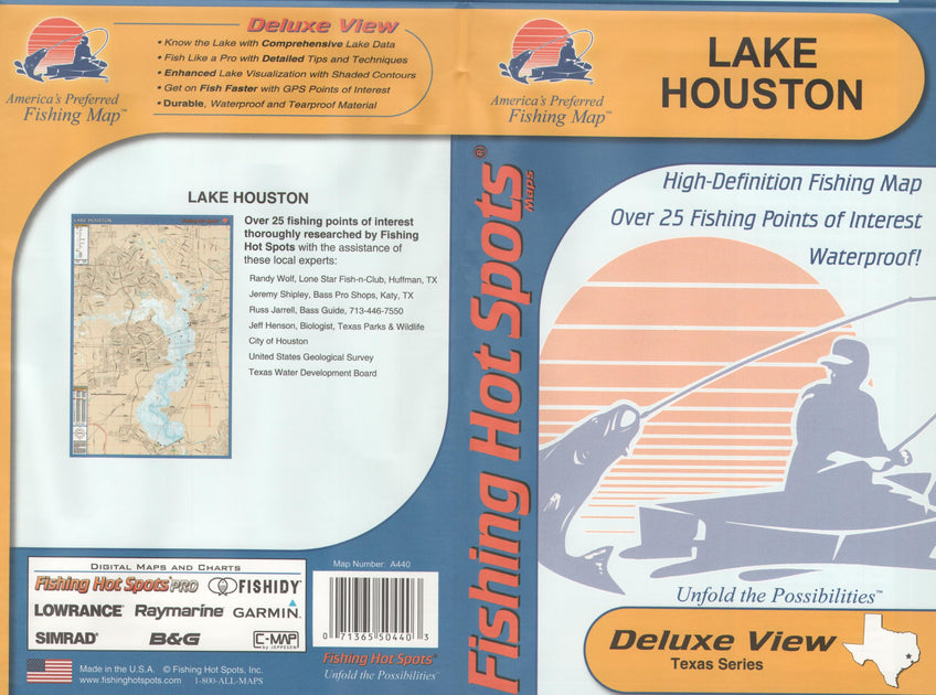 Lake Houston fishing map – Texas Map Store