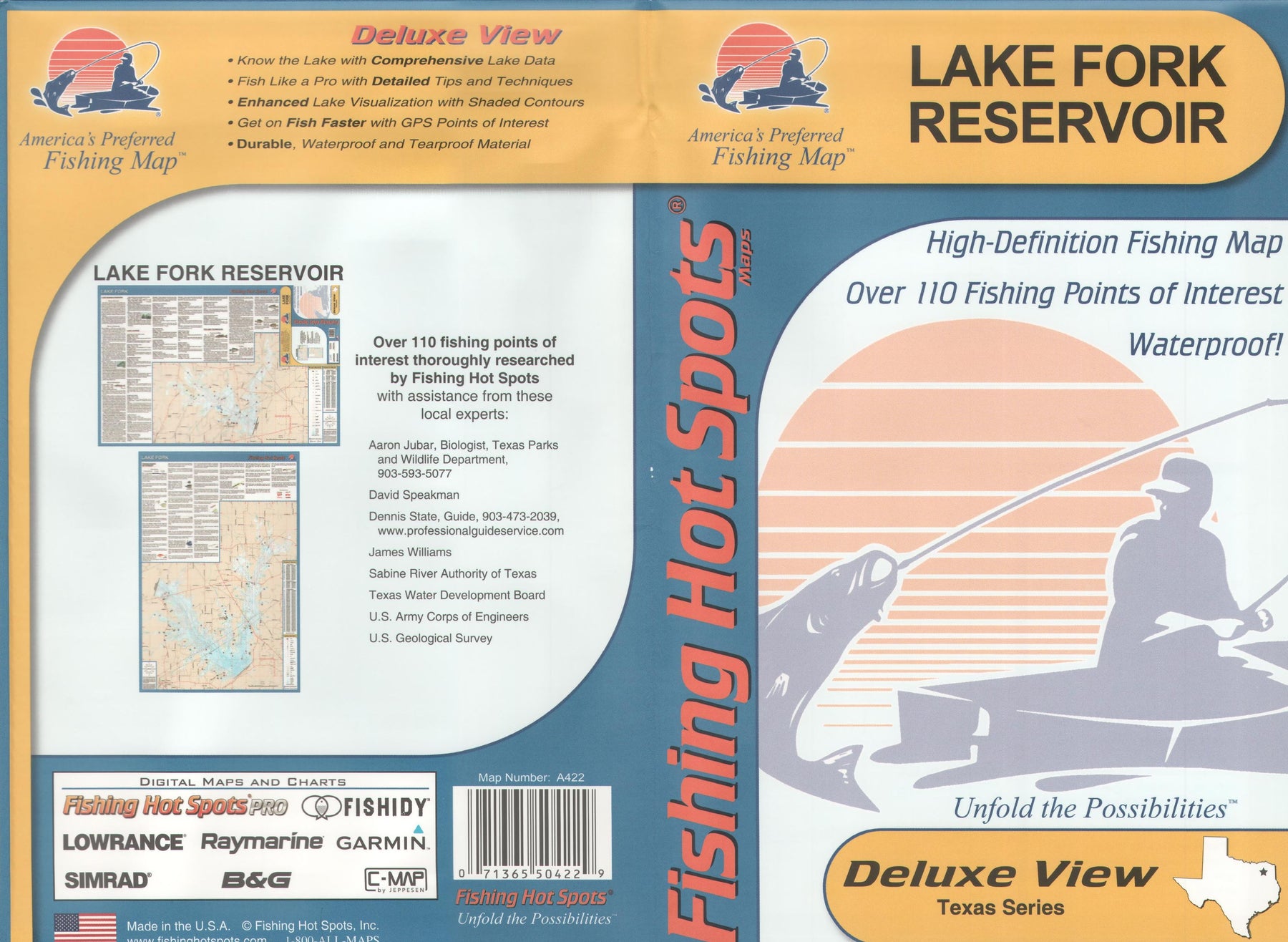Lake Fork Reservoir fishing map – Texas Map Store