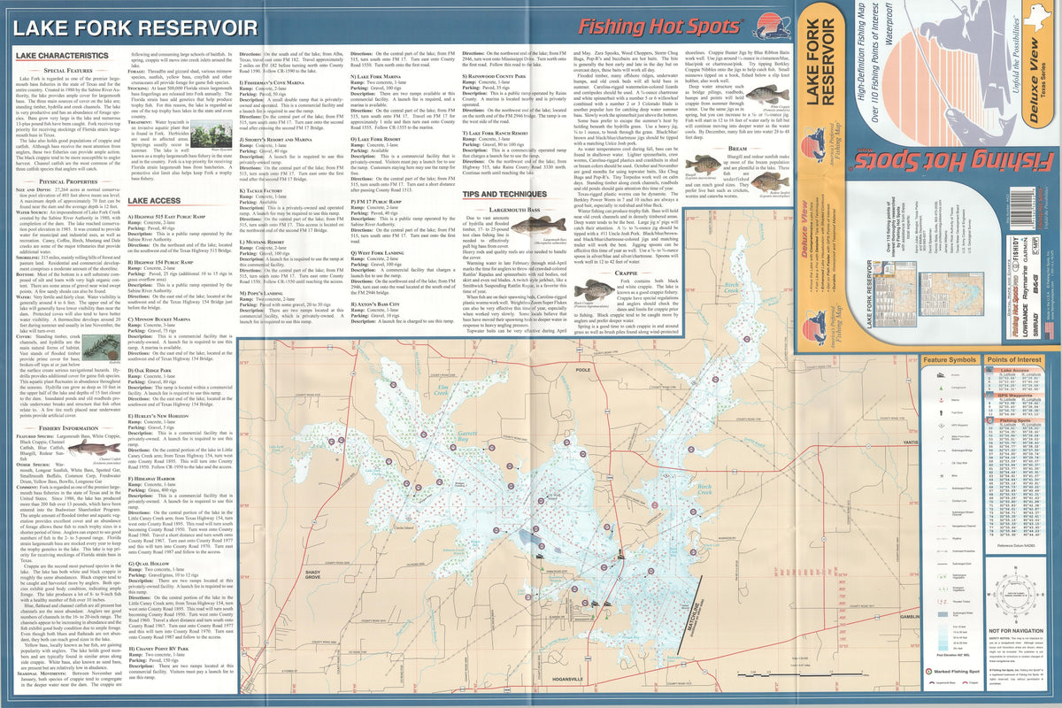 Lake Fork Reservoir by Fishing Hot Spots