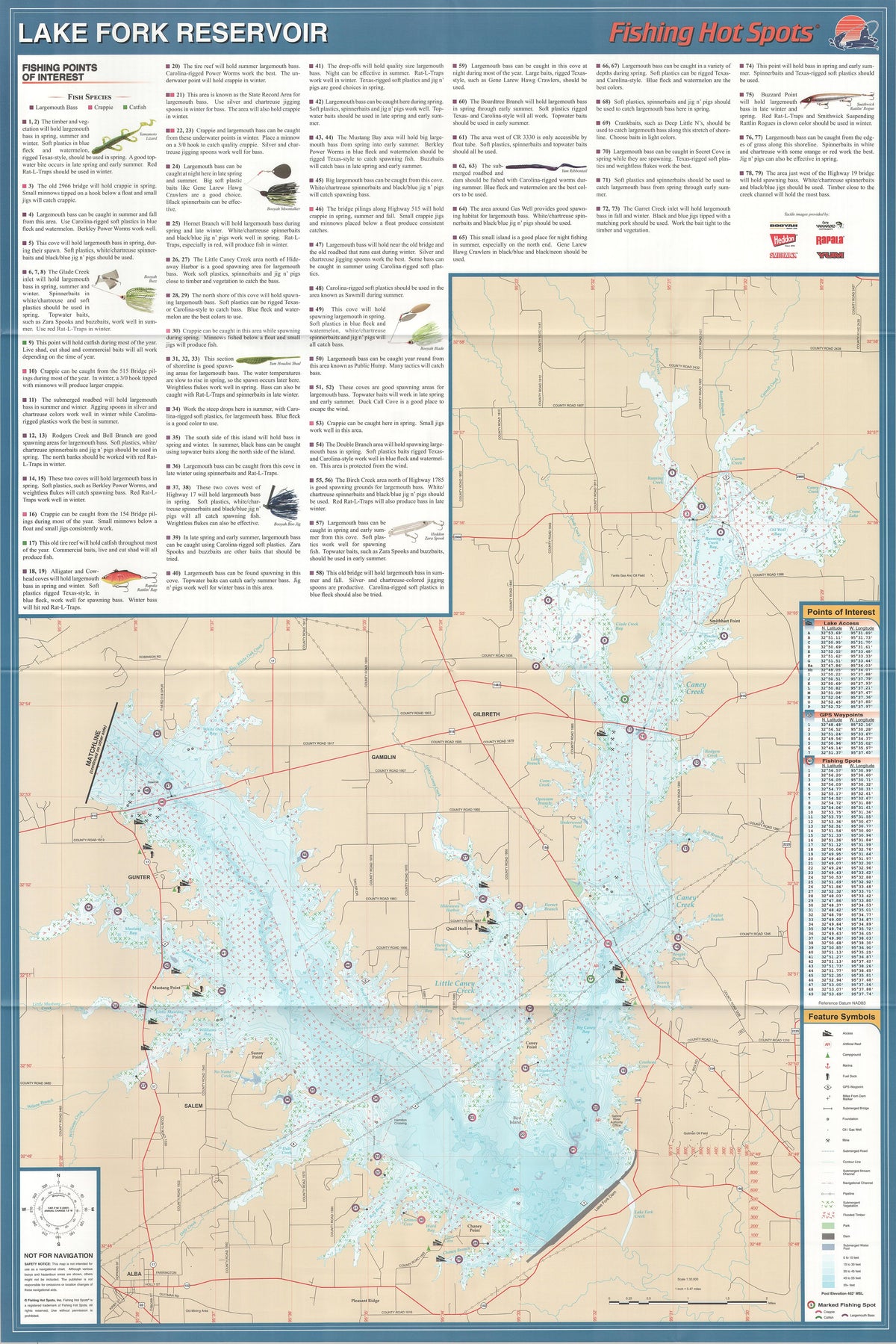 Lake Fork Reservoir by Fishing Hot Spots