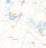 Greater Austin & San Antonio Metro Area Major Arterial Wall Map by True North Publishing