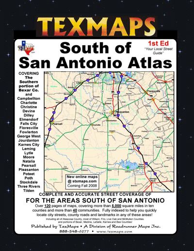 South of San Antonio Atlas by Texmaps
