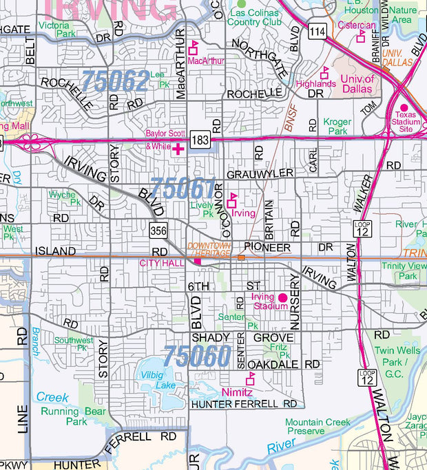 Dallas/Ft. Worth & North Texas Wall Maps – Texas Map Store